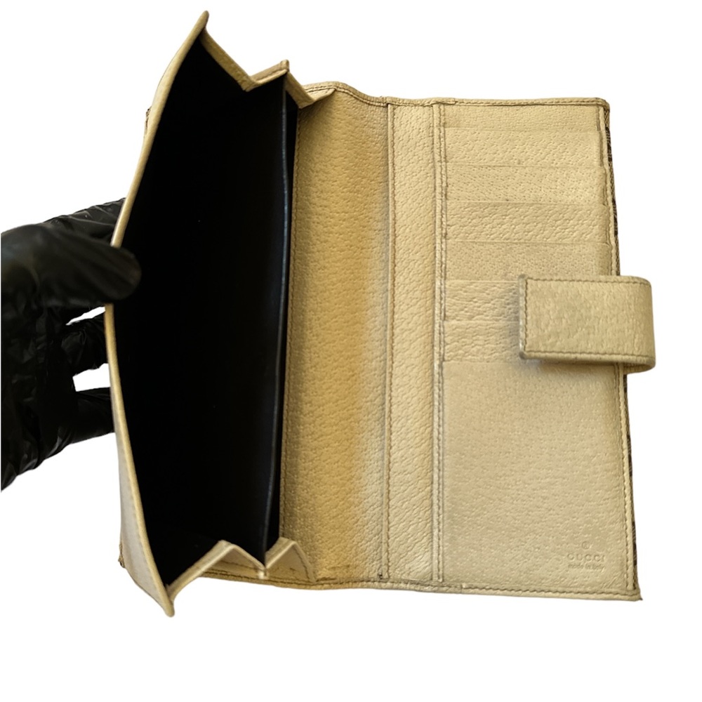 Authentic Gucci Brown Monogram Double Sided Long … - image 6